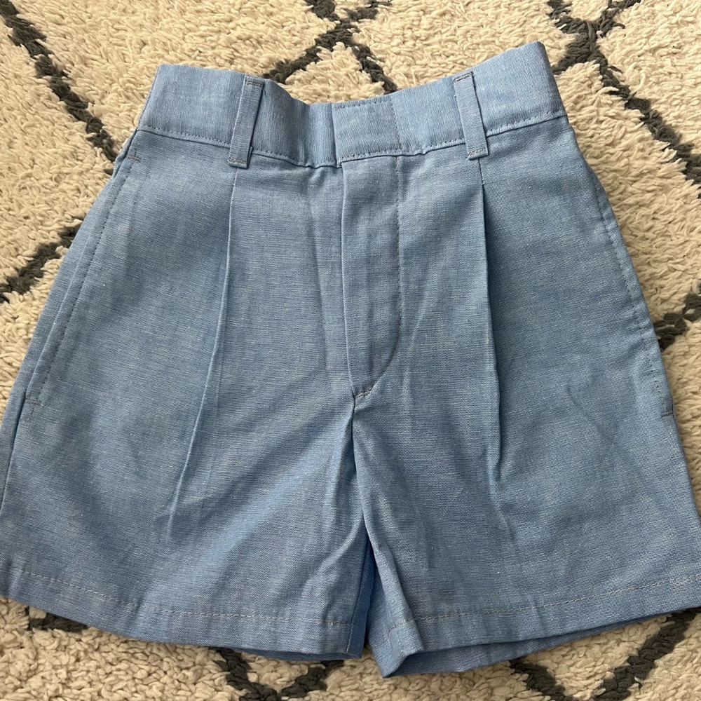 NWT: Andrew Todd Light Blue Pleated Shorts.  3T